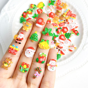 20 piezas Navidad Sanrios Nail Art accesorios encanto luminoso Santa Claus copo <span class=keywords><strong>de</strong></span> nieve alce trabajo hecho a mano decoración <span class=keywords><strong>de</strong></span> <span class=keywords><strong>uñas</strong></span> - Product Image 2