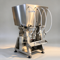 Machine de remplissage de liquides par siphon LT-GFP4, remplisseuse de bouteilles pour liquides moussants (vin, sauce soja, vinaigre), équipement de mise en bouteille avec contrôle du niveau de liquide