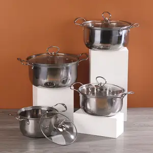Set di pentole a vapore per zuppa multiuso da cucina con coperchio set da cucina in acciaio inossidabile di pentole Set di casseruole pentole da cucina 10 pezzi