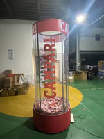 Machine de jeu attrape-argent à monnayeur pour parc d'attractions Banana Land, vente en gros, garantie 1 an, métal et plastique, 110/220V