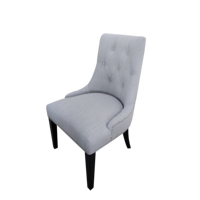 Chaise de salle à manger classique pour café commercial et résidentiel, avec dossier haut, rembourrée, pour hôtel et restaurant, avec pieds en bois