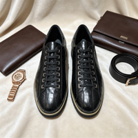 Chaussures en cuir pour hommes, baskets habillées hybrides à semelle épaisse pour réunions d'affaires, mariages, fêtes, bureau quotidien, baskets de luxe de créateur