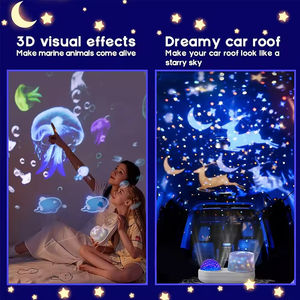 Lámpara de Proyección LED 3D con Diseño de Gipsófila, Giratoria, Musical, Recargable, Moderna, Regulable, con Proyección de Océano, para Decoración del Hogar, Dormitorio, Niños - Product Image 6