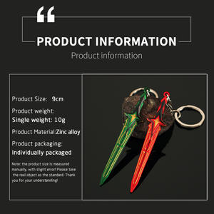 Llavero Valorant Comet Sword Awareness, llavero, modelo de pistola de Metal, piezas, cinta, colgante de Navidad, llavero - Product Image 2