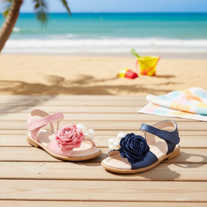 OZKIZ Korean Style Wedge <b>Shoes</b> <b>Open</b> Toe Sandals for Girls 2-7 Years Wholesale Summer Children's Fashion Slip-On Closure - Product Image 3