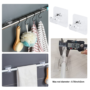 Gancho de pared transparente al por mayor, soporte adhesivo fuerte sin costuras para el hogar, ¡gran oferta! - Product Image 6