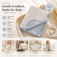 Couverture pour bébé en coton doux de luxe, couverture d'emmaillotage pour nouveau-né personnalisée, imprimée, pour toutes les saisons