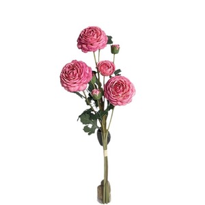 Meiyu Craft Flower Factory – Bouquet de roses artificielles à 9 têtes en soie, rose et blanc, pour décoration de mariage, accessoires de photographie de mariage et décoration intérieure - Product Image 5