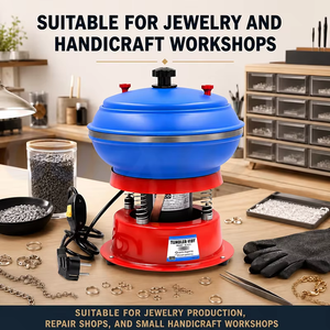 8-Inch <b>Micro</b> Vibration Jewelry Polishing <b>Machine</b> Workpiece Surface with Barrel Vibration for Metal Silver Gold Jade Jewelry - Product Image 2