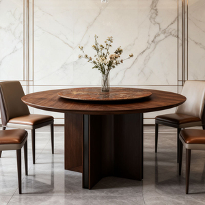 סט שולחן וכיסאות אוכל מודרני יוקרתי וקליל לוילה קטנה, שולחן אוכל משולב משיש מלבני יוקרתי - Product Image 4