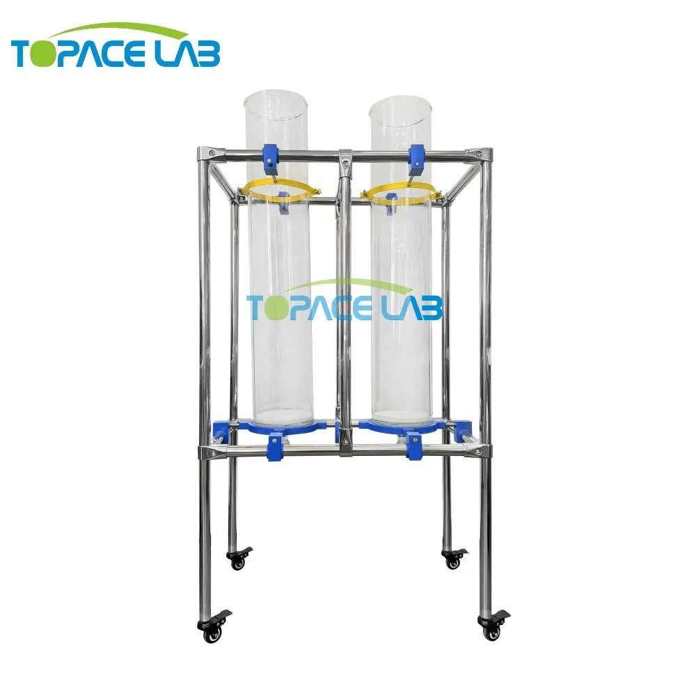 Topacelab court délai d'exécution 1000mm de long pilier colonne verre/verre emballé colonne/verre encore colonne