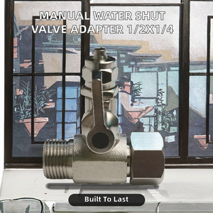 วาล์วปิดน้ำแบบแมนนวล Aonie ขนาด 1/2 x 1/4 นิ้ว ผลิตจากโลหะผสม เป็นมิตรกับสิ่งแวดล้อม พร้อมอะแดปเตอร์เชื่อมต่อแบบบอลเช็ค ที ฟิลเตอร์กรองน้ำบริสุทธิ์ สำหรับก๊อกน้ำ - Product Image 2