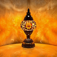 Lampe de table en mosaïque turque faite à la main, lampe de bureau en verre marocain vintage pour chambre à coucher, salon, décoration de la maison