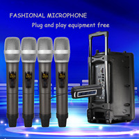 Microphone sans fil Audio vert GAW-RM50 4 canaux UHF Microphone de poche professionnel pour fête karaoké église spectacle Meeti