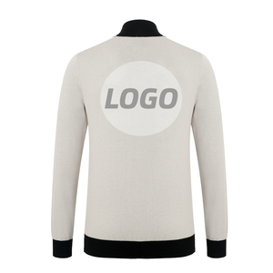 2024 ultimi Design da uomo con collo alto in maglia semplice maglioni Pullover Club con Logo personalizzato collo a Polo Golf maglioni con cerniera a quarti - Product Image 2