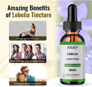 Extracto de hoja de Lobelia orgánico natural de etiqueta privada OEM suplemento líquido de gota gotas de Lobelia - Product Image 2