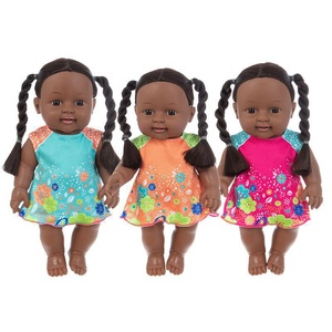 Poupées noires bébé 20 cm de haut Look vie réelle poupée fille en vinyle poupées de peau noire avec cheveux <span class=keywords><strong>afro</strong></span> - Product Image 6