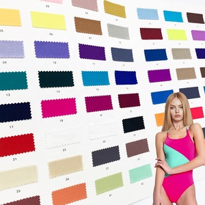 Vải thun co giãn màu trơn chất liệu polyamide nylon spandex bóng, dùng may đồ lót, bodysuit, đầm, đồ bơi - mẫu miễn phí - Product Image 1