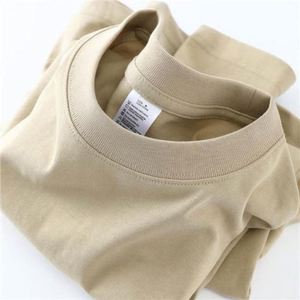 T-shirt lourd 250 g/m², t-shirts blancs unis de haute qualité pour hommes, t-shirts en coton surdimensionnés à épaules tombantes, t-shirts en vrac - Product Image 3