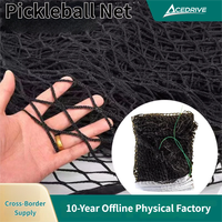 Filet de pickleball officiel Acedrive 6,7 m x 0,79 m, maille de 5 cm, durable, portable, pliable, polyester Oxford noir, compétition intérieure/extérieure