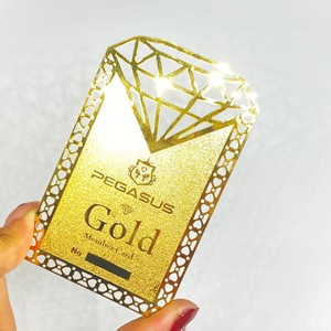 Cartes de visite personnalisées en acier inoxydable or givré VIP avec impression de nom de visite métallique - Product Image 2