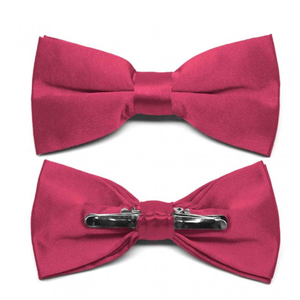 高品質ソリッドカラー7cmスプリング式タイクリップ、ポリエステル製クリップオン蝶ネクタイ - Product Image 4