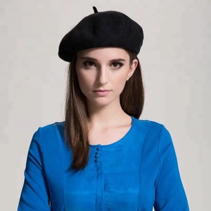 Béret classique tricoté en laine <span class=keywords><strong>pour</strong></span> femme, Design multicolore, Style français, automne, hiver, mode, robe chaude, Offre Spéciale - Product Image 3