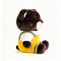 Ours en peluche en gros, jouet en peluche premium avec tenue décontractée, animal en peluche doux pour enfants, adorable poupée en peluche ours
