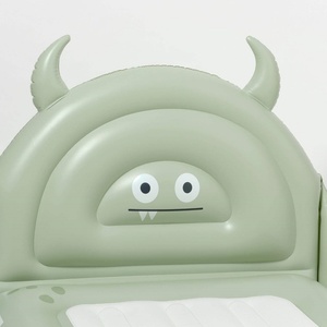 Colchón Inflable de PVC, 185*145*80 CM, Colores Verde y Rosa, para Niños, para Dormir en Interiores, Dormitorio y Campamento al Aire Libre - Product Image 2