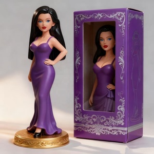 사용자 정의 아름다움 수지 여자 입상 개인화 여자 보블헤드 인형 현대 미술 손으로 그린 아름다움 그림 - Product Image 1