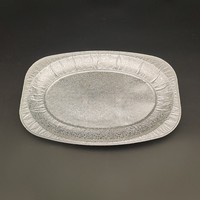 Barquette ovale extra large en aluminium pour présentation de plats froids, service de poisson, restauration professionnelle