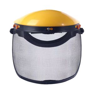 Casque de sécurité en ABS avec grille métallique pour taille-haie et masque facial avec protection anti-éclaboussures pour travaux de construction - Product Image 2