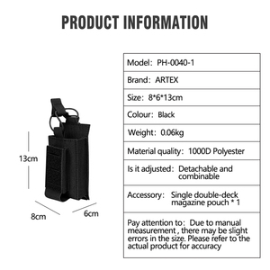 Black Nylon <b>MOLLE</b> Tactical Pouch Utility Carrier Lightweight Utility <b>Bag</b> for Outdoor Vest Waist Gear - Product Image 2