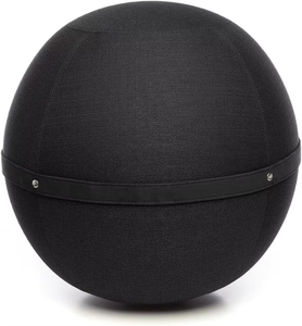 Funda para Pelota de Yoga LeadershowBall Chair Ballon Ergonómica, <span class=keywords><strong>Lavable</strong></span>, Antideslizante, de Poliéster con Sensación de <span class=keywords><strong>Lino</strong></span>, 65 cm, para Gimnasio - Product Image 2