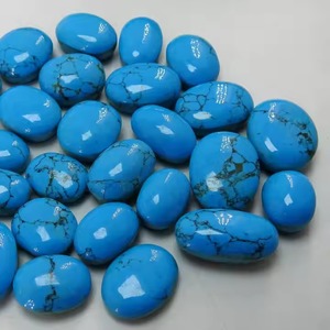 Cabujones Sueltos Hechos a Mano de Alta Calidad, Turquesa Azul Sintética Personalizada, Corte Ovalado, Piedra Preciosa Natural - Product Image 2