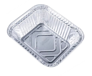 RE3G Conteneurisé Différentes Tailles de Récipient Rectangulaire Alimentaire en Aluminium avec Couvercle pour Aller Feuille d'Aluminium - Product Image 4