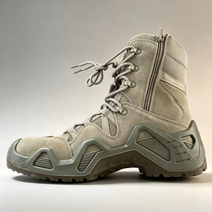 TSB07 Breathable Mesh High Top Tactical <b>Boots</b> Lace‑Up Side Zipper All‑Season Outdoor <b>Hiking</b> Training <b>Boots</b> - Product Image 1