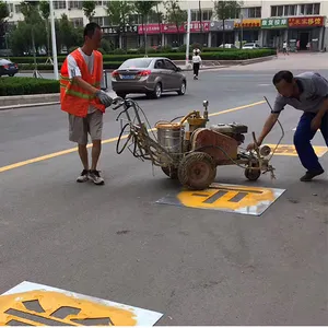 Konvexe Vibration Straßen markierung slack ier maschine Verkehr Straßen linie Lackier maschine automatische thermoplast ische Straßen markierung maschine