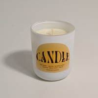 Bougie parfumée de luxe en verre blanc pour la maison, diffuseur d'arômes en verre avec bâtonnets et couvercle, vente en gros