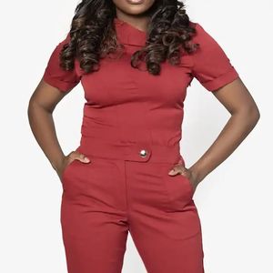 优质提供舒适透气医院磨砂膏制服慢跑裤时尚短袖磨砂膏制服套装 - Product Image 6