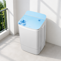 Mini-lave-linge compact à cuve unique, portable, 200W, lave-linge électrique pour sous-vêtements, chaussettes, vêtements de bébé, usage domestique