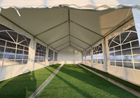 Tissu de bâche enduit de PVC flexible pour tente de grand événement de fête de mariage avec des tentes de salon commercial de couverture de ventilateur anti-salissure