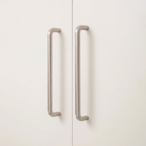 Italian Minimalist <strong>Door</strong> Handles Brushed Nickel Zinc Alloy Pulls for Cabinets Drawers &amp; Wardrobes - Product Image 1