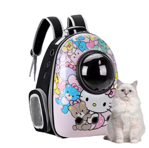 Besky Direktvertrieb Umweltfreundlicher Plastik-Katzenrucksack Halbkreisförmiges Modedesign Atmungsaktive Belüftungslöcher Robust - Product Image 4