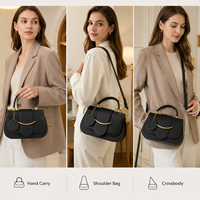 Sac fourre-tout en PU texturé pour femme, style moderne structuré, avec poignée supérieure et bandoulière amovible – Sac à main inspiré