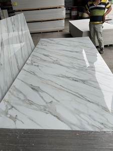 Modern Classic Geometric Easy Clean High Quality Easy Install OEM ODM PVC UV Marble Sheet for Bedroom Bathroom <strong>Interior</strong> - Product Image 4