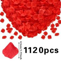 Pétales de rose rouges et roses en tissu non tissé, durables et imperméables, pour une soirée romantique, 1000 pièces, fleurs artificielles, Saint-Valentin, mariage
