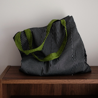 Sac à bandoulière en toile grande capacité Hongao OEM personnalisé, deux sangles, simple, tendance, fermeture ouverte, pliable, pour voyage, 30x15x40cm