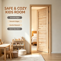 Unfinished Solid Fir Wood Door Raw Timber for Commercial Building Interior Decoration