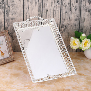 Ornamenti nordici di lusso in metallo tavolo da tè creativo vassoio di frutta casa Hotel matrimonio piatto da pranzo in <span class=keywords><strong>lega</strong></span> di zinco - Product Image 3